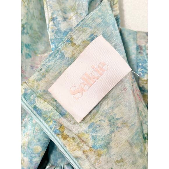 Selkie The Abbot Puff Mini Dress in Abbott Prairie Size Large - Picture 9 of 9